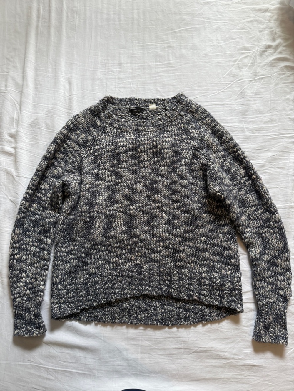 BDG Marled Black & White Crewneck Sweater